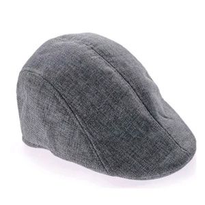2  newsboy caps black and grey